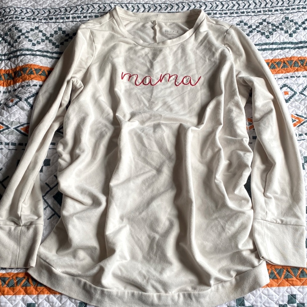 Isabel Maternity Mama pullover sweatshirt size Medium